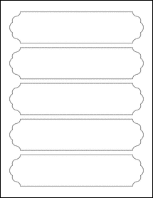7 5 X 1 75 Decorative Scalloped Edge Labels On Sheets 100