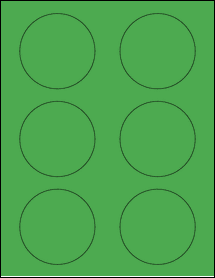 3" Circle Labels - True Green - OL2279TG