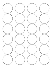 250 Sheets Round White Circular Labels 1" Diameter Col185