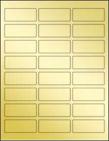 2.5" x 1" Labels - Gold Foil Inkjet - OL4607GI