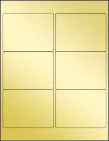 4" x 3" Labels - Gold Foil Inkjet - OL500GI