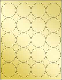 2" Circle Labels - Gold Foil Inkjet - OL5375GI