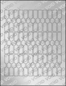 0.5" x 2.75" Jewelry Labels - Barbell Labels - Void Silver Polyester ...