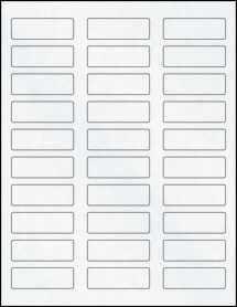 2.25" x 0.75" Address Labels - Mailing Labels - Clear Matte Laser ...