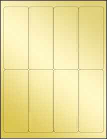 2" x 5" Labels - Gold Foil Inkjet - OL8250GI