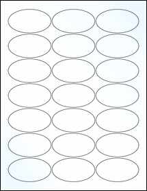 2.5" x 1.38" Oval Labels - Clear Gloss Laser - OL9830CL