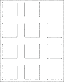 2 x 2 Square Blank Label Template OL3016