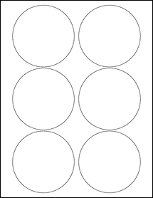 3.5" Circle Blank Label Template - OL3282