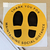 COVID-19 floor decal packaged in envelope for shipping