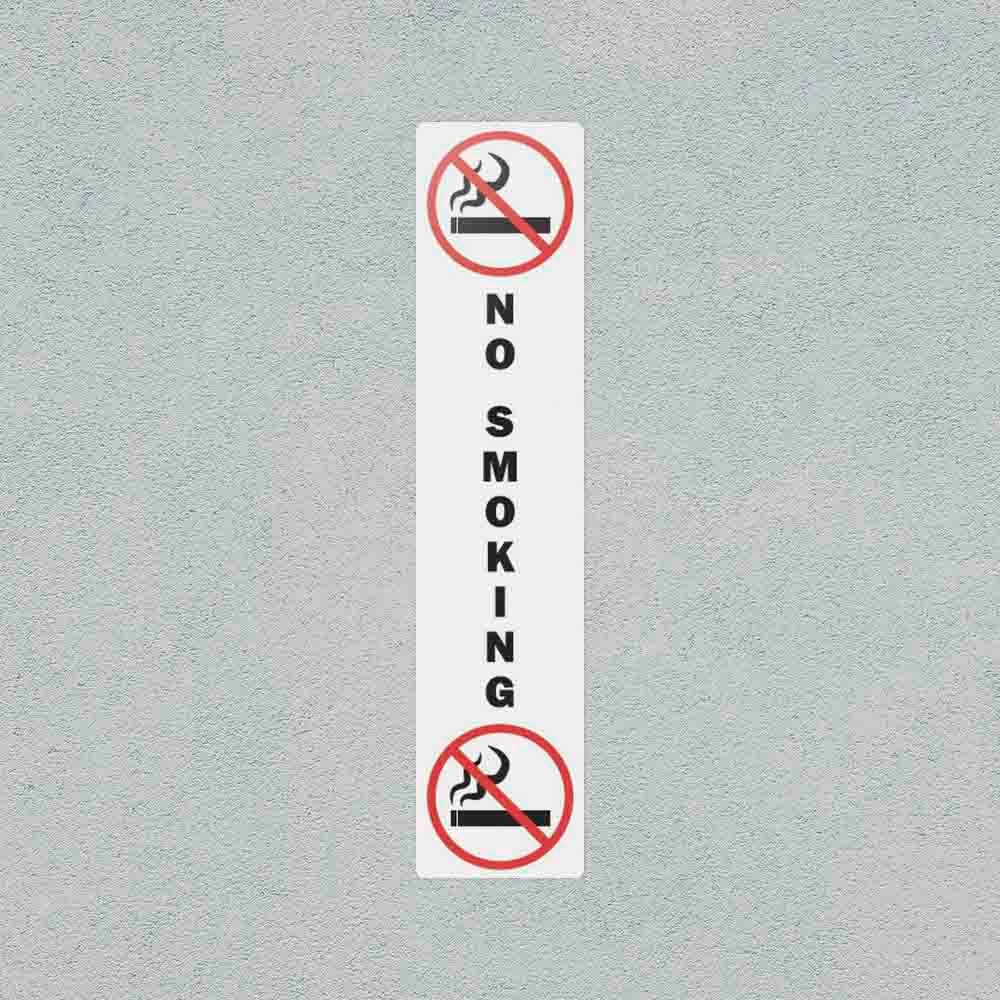 No Smoking safety sticker on a wall.