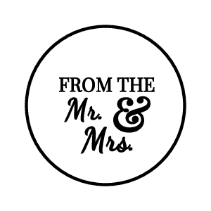 Wedding Kiss Candy Labels - From the Mr. & Mrs.