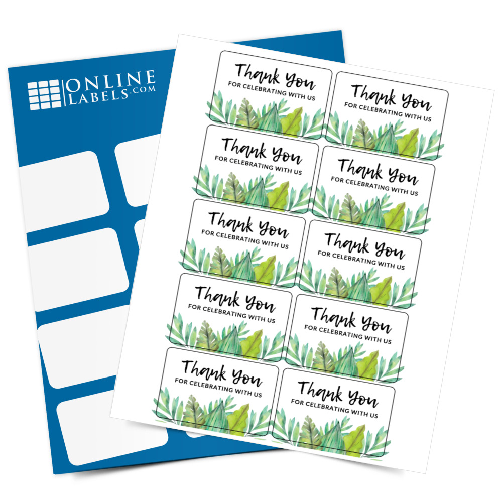Thank You For Celebrating With Us Labels - Full Label Sheet