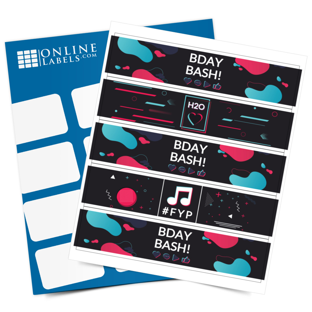 Birthday Bash (Black, Blue, Red) - Full Label Sheet