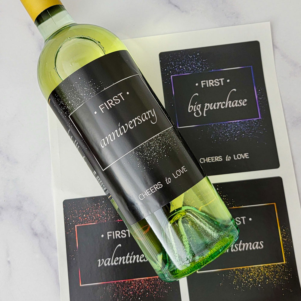 Marriage Firsts - Pre-Printed Wine Labels