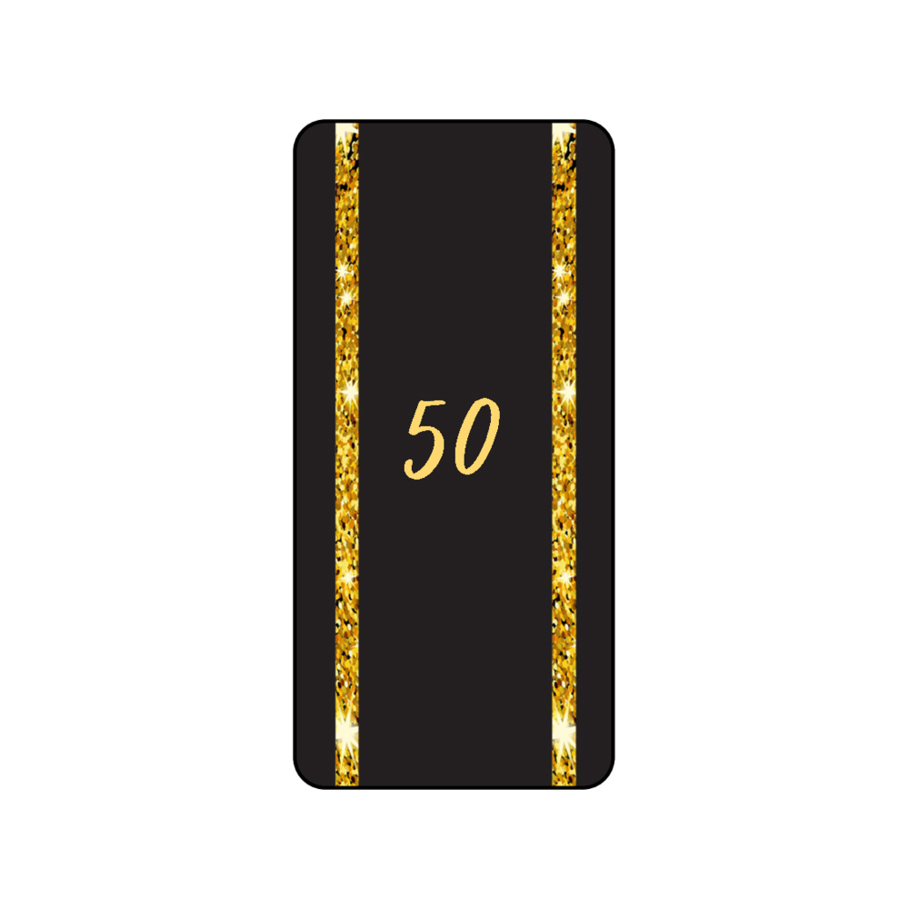 Happy 50th Birthday Labels (Gold) - Pre-Printed Candy Favor Labels