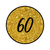 Happy 60th Birthday Kiss Candy Labels (Black, Gold) - Pre-Printed