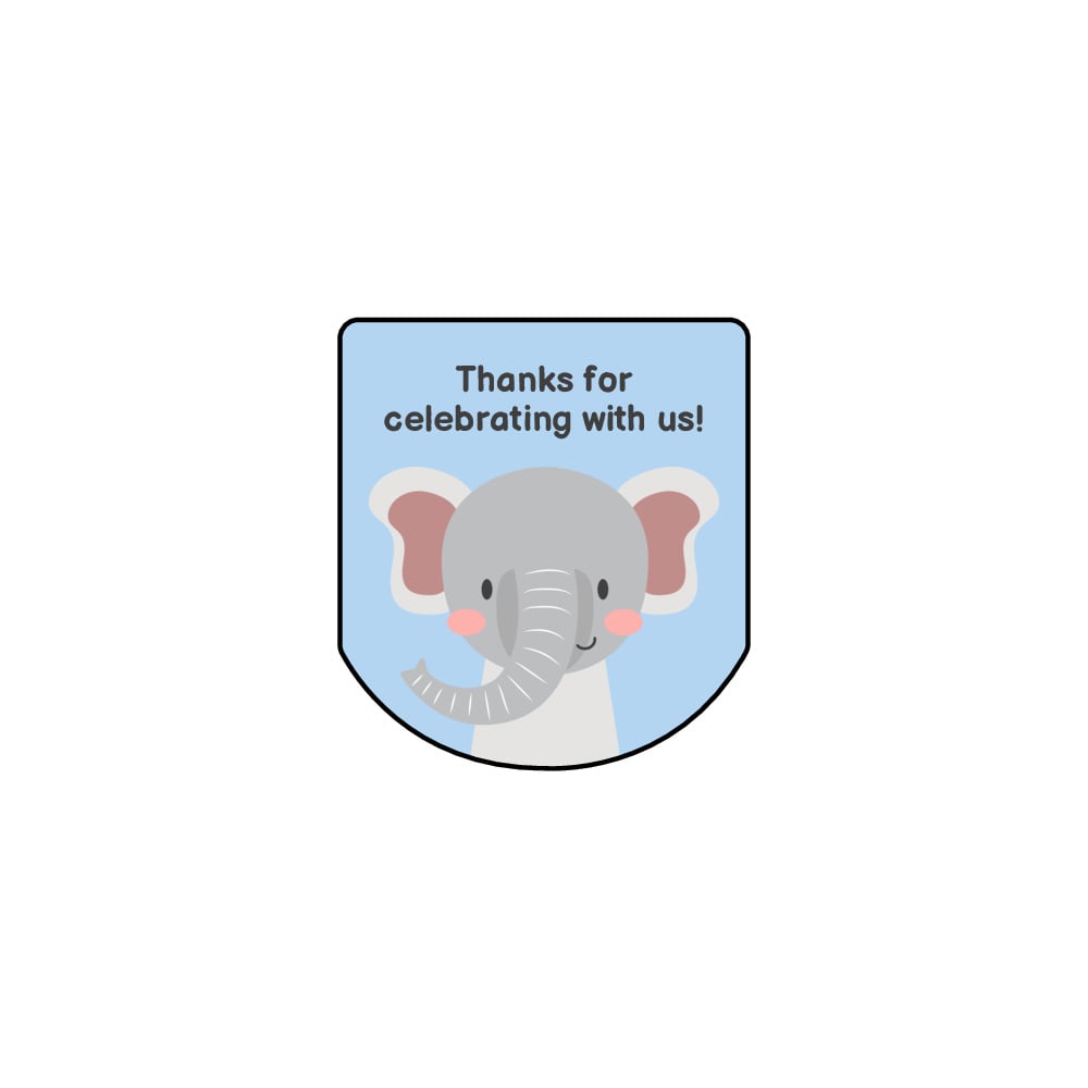 Thanks for Celebrating with Us (Animals) - Pre-Printed Hand Sanitizer Labels
