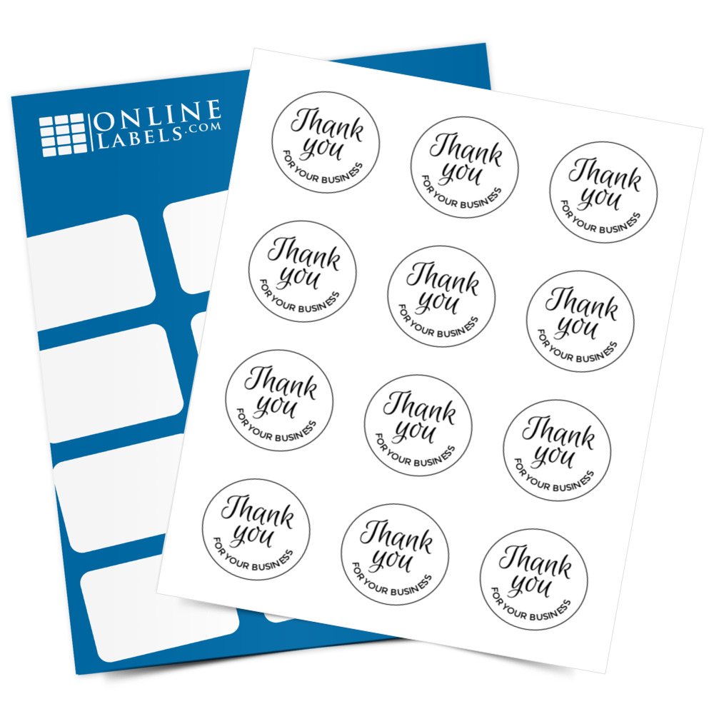 "Thank You For Your Business" Labels - Full Label Sheet