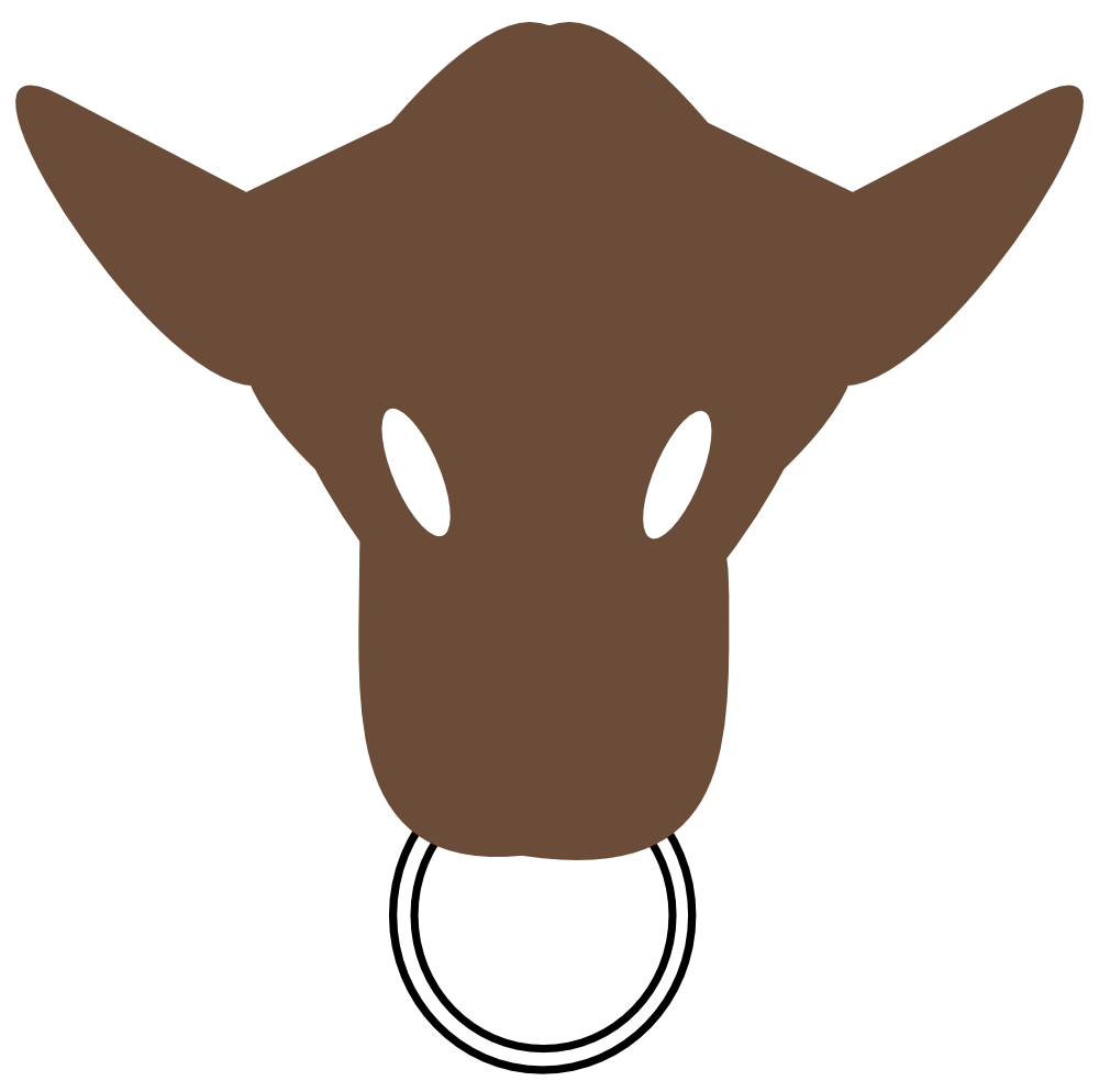 OnlineLabels Clip Art - bull head silhouette