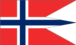 Norwegian state and war flag