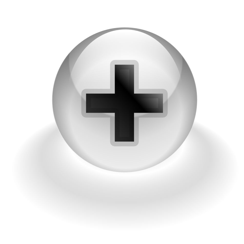 OnlineLabels Clip Art - Plus Button