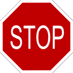 Stop Sign With Black Border