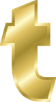 Effect Letters alphabet gold