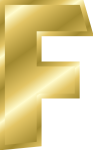 Effect Letters alphabet gold