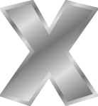 Effect Letters alphabet silver