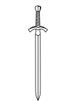 OnlineLabels Clip Art - Two Handed Sword