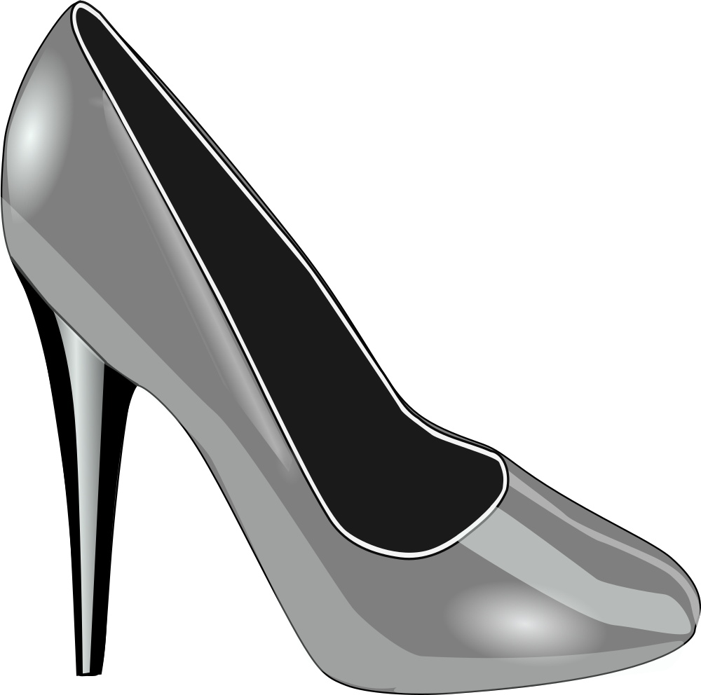 OnlineLabels Clip Art - Silver shoe