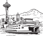 Space Needle and Ferry