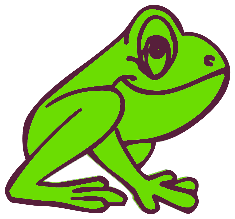OnlineLabels Clip Art - Cartoon Frog Profile.