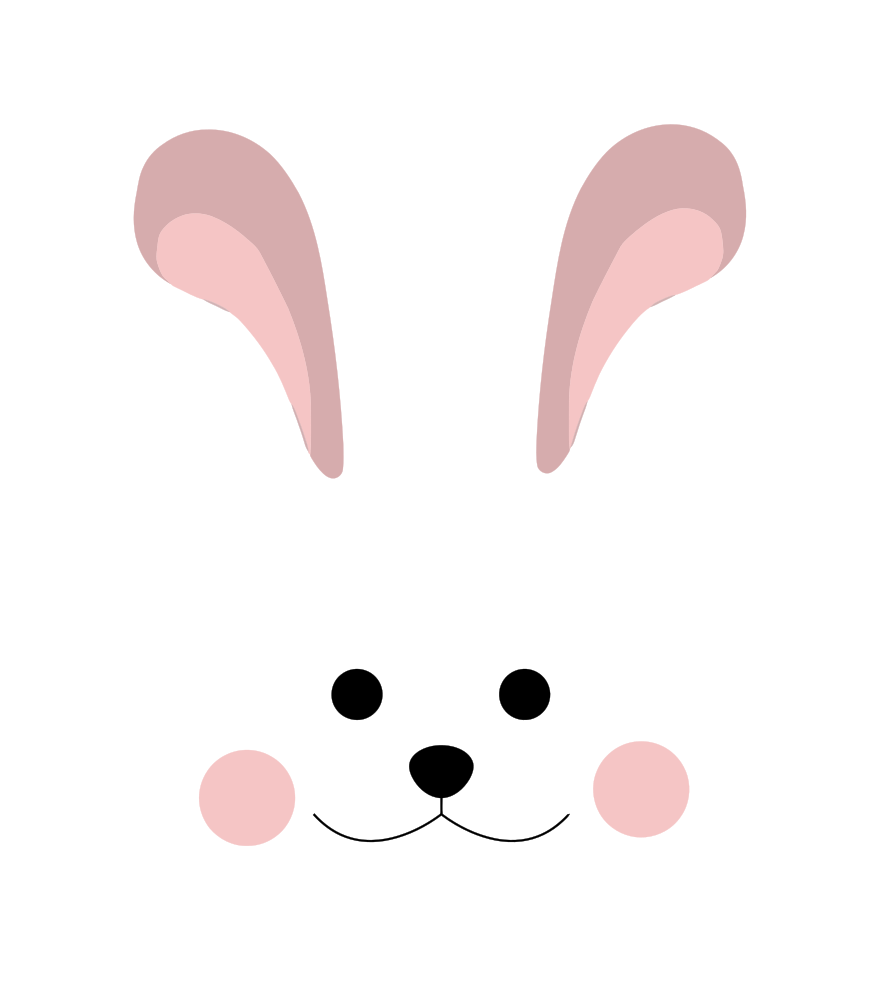 Download OnlineLabels Clip Art - Cute Bunny Head