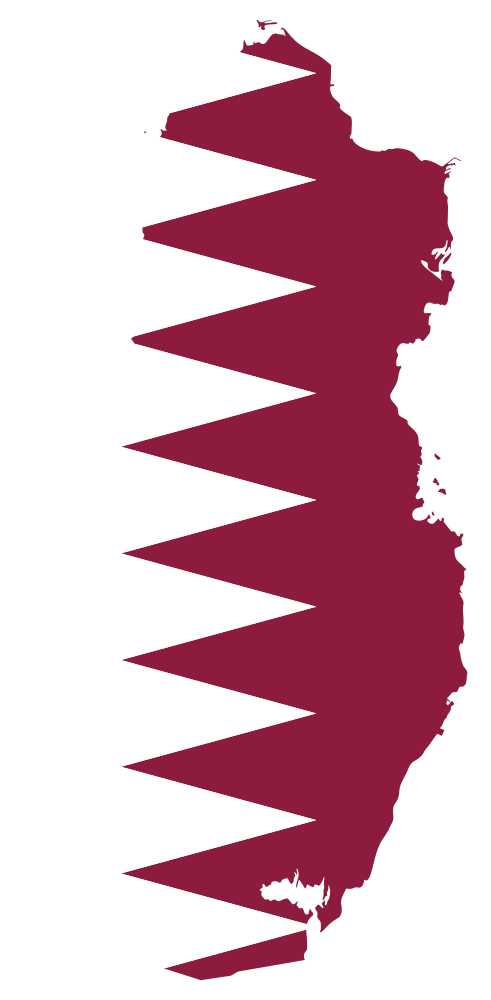 OnlineLabels Clip Art - Qatar Map Flag