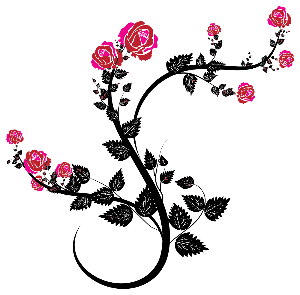 OnlineLabels Clip Art Rose Floral Flourish