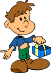 Boy with gift