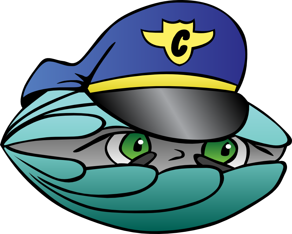 OnlineLabels Clip Art - Clam Security Guard. 
