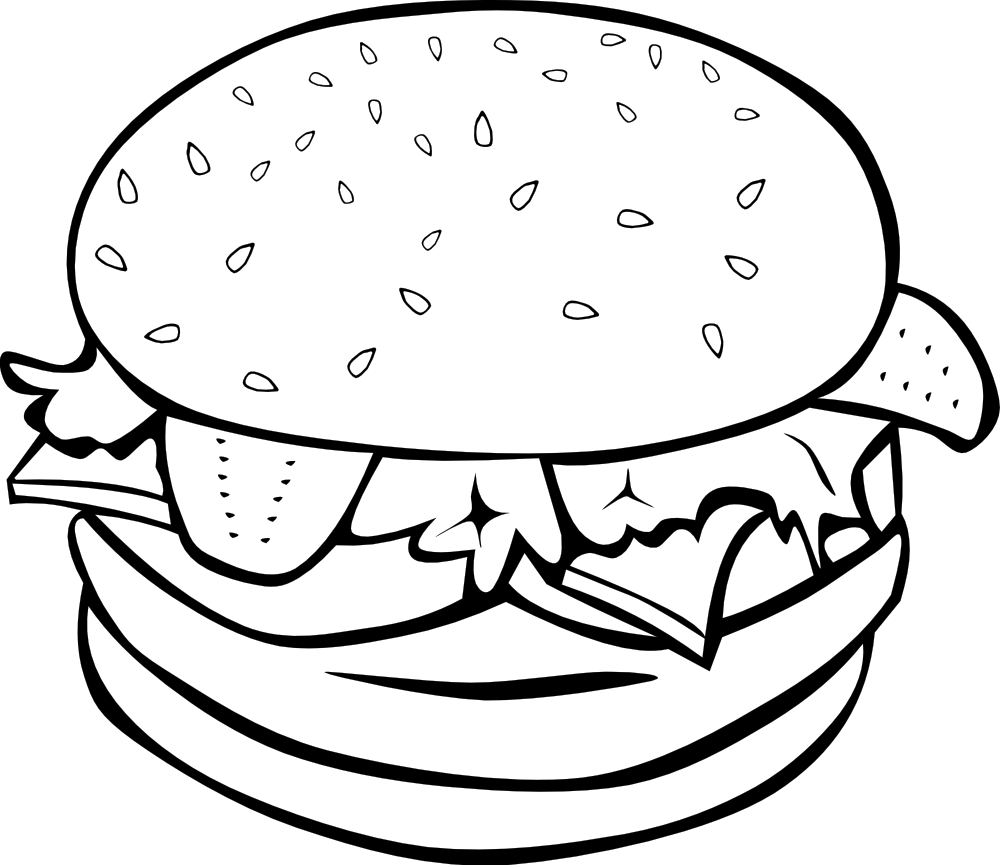 Fast Food, Lunch-Dinner, Hamburger Clip Art from OnlineLabels.com.
