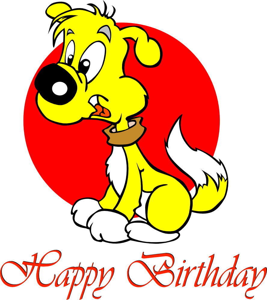 OnlineLabels Clip Art - Happy Birthday Puppy