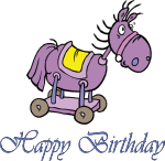 Happy Birthday Rocking Horse