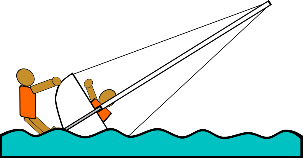 OnlineLabels Clip Art - Sailing Capsized Rescue Illustrations