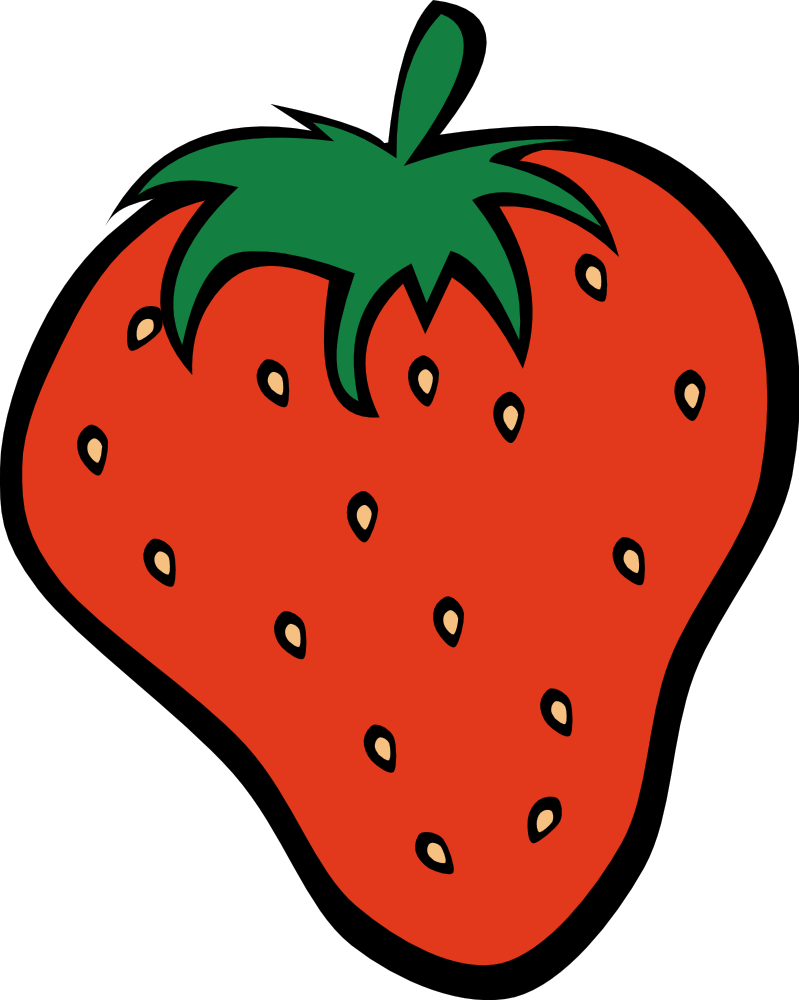 OnlineLabels Clip Art Simple Fruit Strawberry