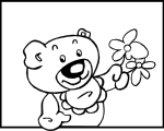 Teddy bear with flowers 2