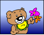 Teddy bear with flowers