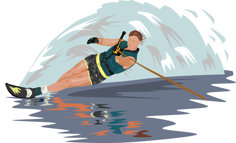OnlineLabels Clip Art - Water Skier. 