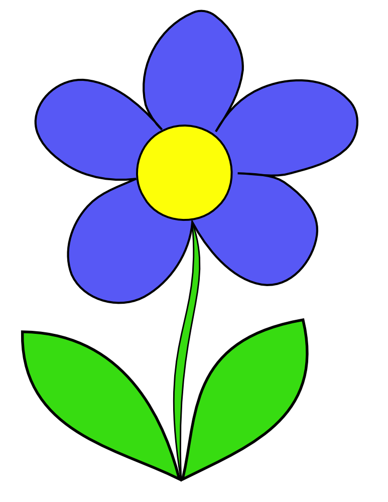 OnlineLabels Clip Art - Simple Flower