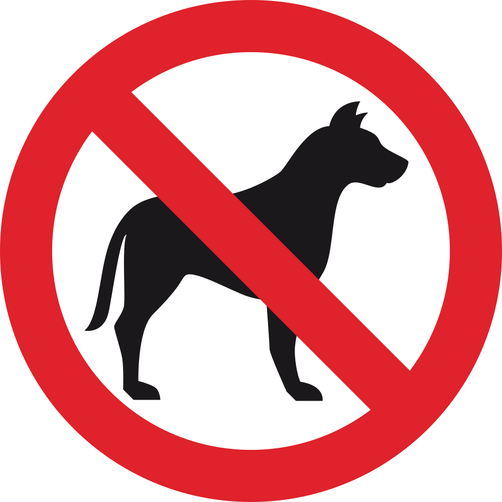 OnlineLabels Clip Art - No Dog Sign