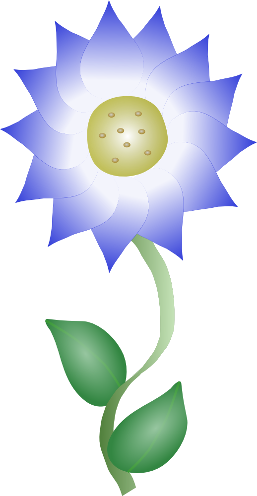 OnlineLabels Clip Art - blue flower
