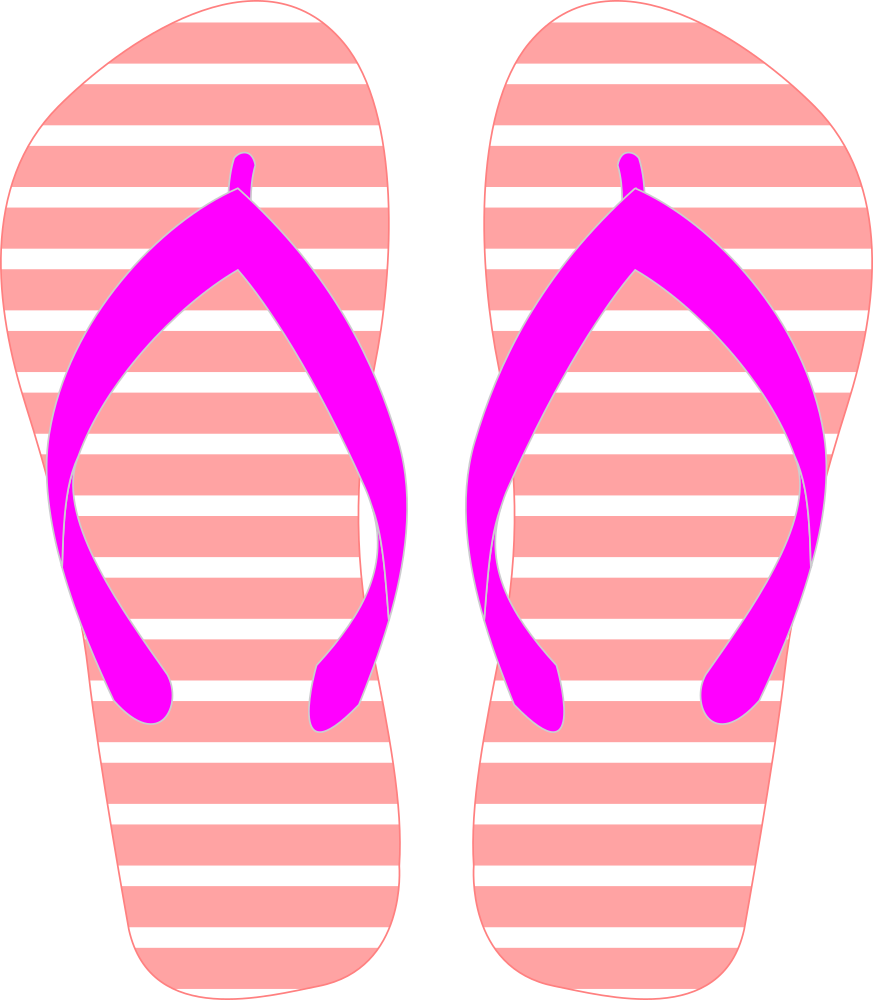 OnlineLabels Clip Art - Flipflops with Pink Strap